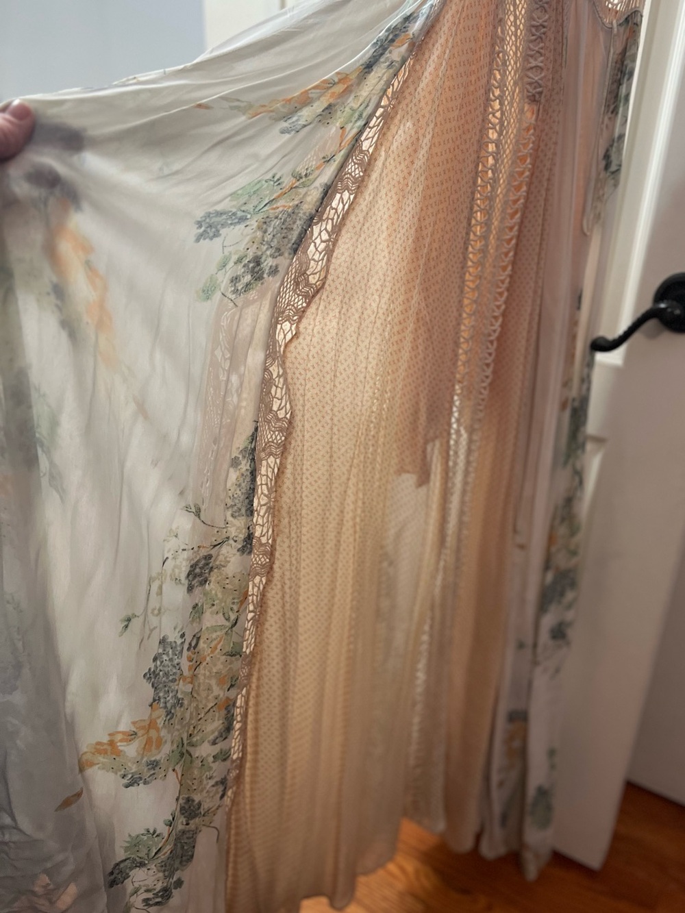 Free People Cream & Floral Crochet-Trim Maxi Dress - Picture 4 of 4